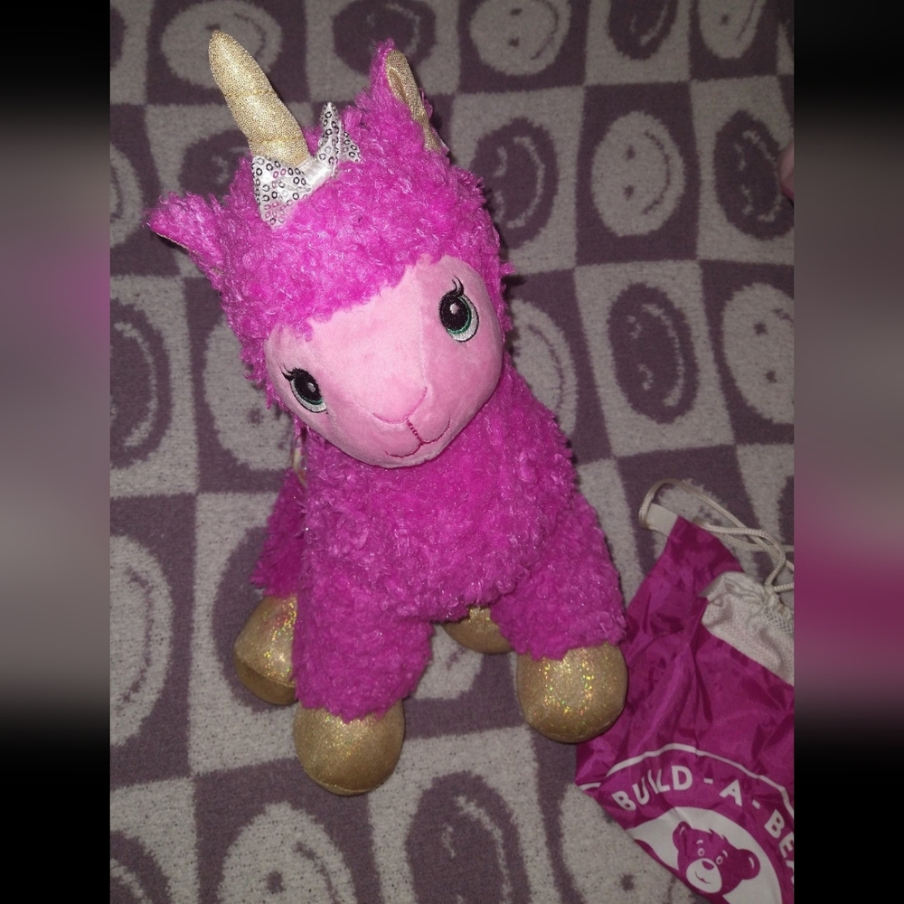 Build-A-Bear Pink Llama Plush Toy